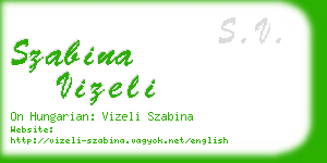 szabina vizeli business card